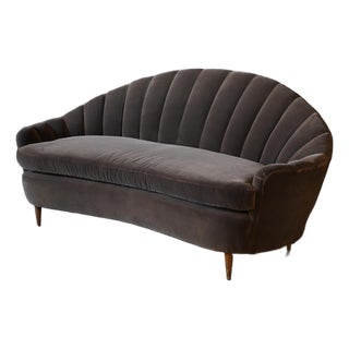 Italian Mid Century Modern Shell Sofa For Sale