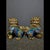 Late 20th Century Pair of Vintage Cloisonné Enamel Guardian Lions – Gilt Bronze Wealth Foo Dogs For Sale - Image 5 of 10