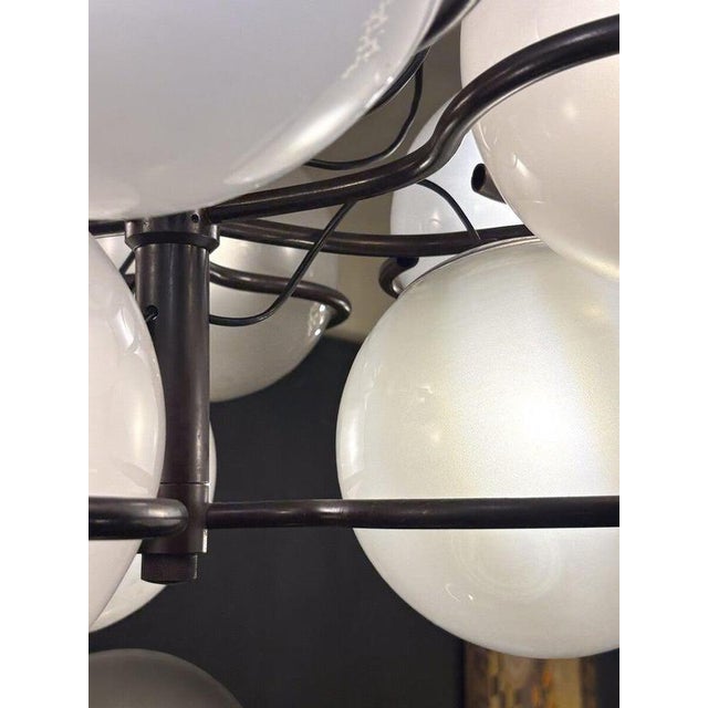 Metal Mod. 2042-9 Chandelier by Gino Sarfatti for Arteluce, Italy, 1960s For Sale - Image 7 of 8