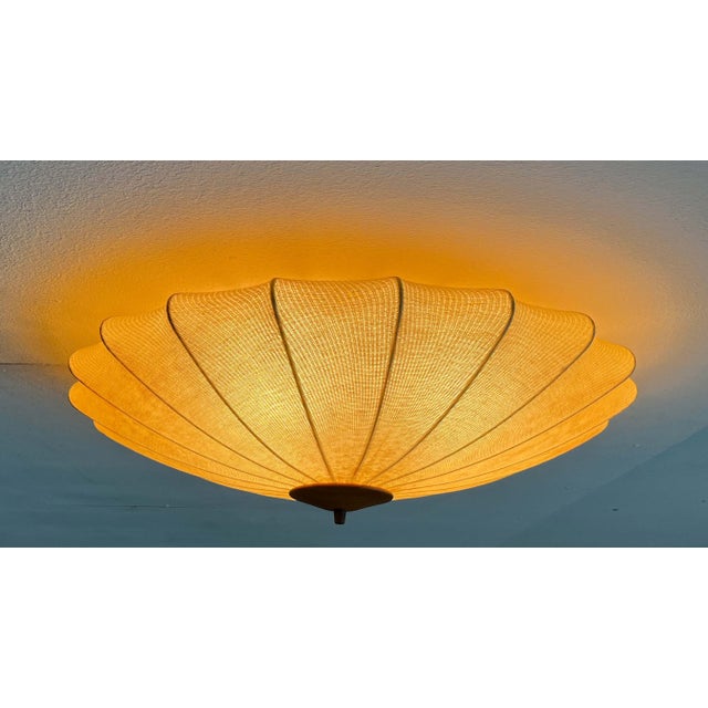 Large mid-century modern Cocoon ceiling light by the German manufacturer Goldkant, designed by Friedel Wauer in the 1960s....