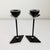 Black Memphis Chrome Winged Candle Holders, a Pair For Sale - Image 8 of 9