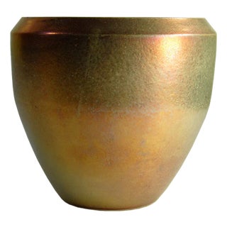 Modern Golden Opalescent Flowerpot from Mobach, Germany For Sale
