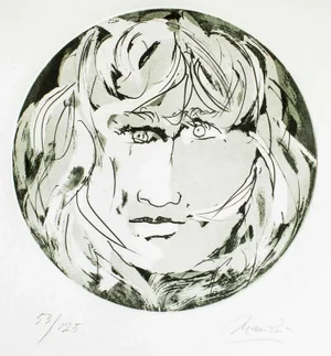 Round Medusa - Original Etching by Giacomo Manzù - 1970 1970