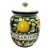 1970s Italian Ceramic Rosmarino Spice Herb Canister Jar Lidded Hand Painted Lemons Euc For Sale