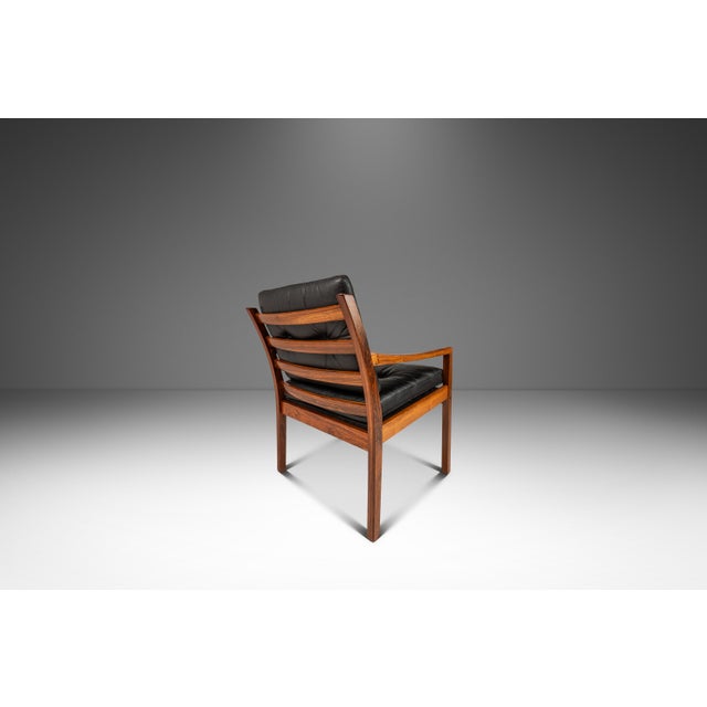 Wood Mid-Century Danish Modern Model 806 Lounge Chair in Rosewood & Leather Attributed to Fredrik Kayser for Vatne Møbler, Norway, C. 1960s For Sale - Image 7 of 18