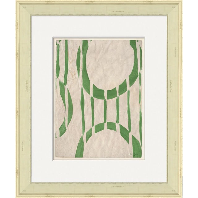 Not Yet Made - Made To Order Circle Series - Green by Dana Gibson, Framed Art Prints - Set of 4 For Sale - Image 5 of 6