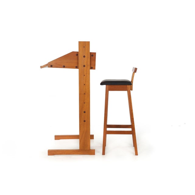 Wood Danish Modern Teak Adjustable-Height Desk and Chair, Circa 1960s For Sale - Image 7 of 18