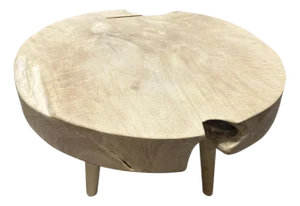 Andrianna Shamaris Mid Century Style Organic Teak Wood Coffee Table