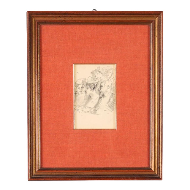 Pompeo Mariani, Genre Scene, Mixed Media on Paper, Framed For Sale