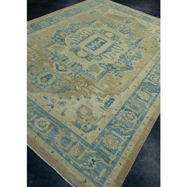 Turkish Turkish Oushak Rug 8'3" x 11'3" #18001 For Sale - Image 3 of 8