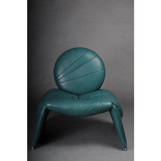 Leather C35 Calypso Lounge Chair by Vittorio Introini for Saporiti For Sale - Image 3 of 18