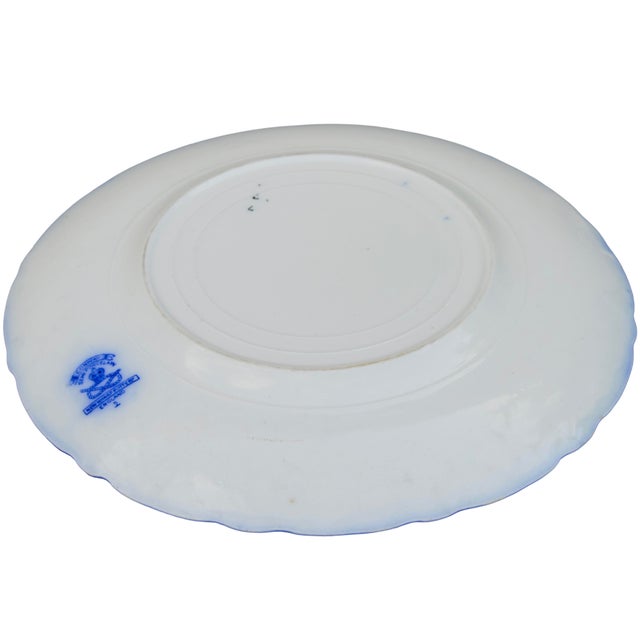 Late 19th Century Handmade English Blue-Patterned Porcelain Accent Plate For Sale In New York - Image 6 of 7