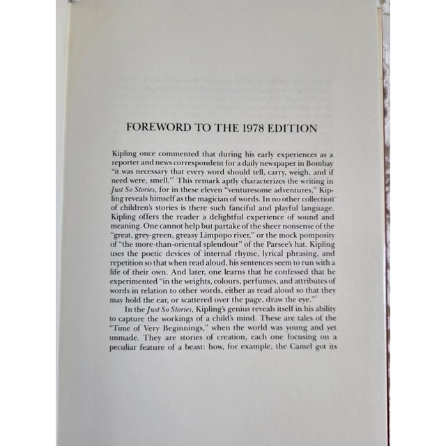 1970s Just So Stories by Rudyard Kipling, 1978, Book of Fables For Sale - Image 5 of 8