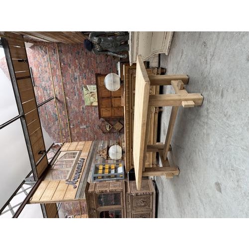Oak Farmhouse Dining Table For Sale - Image 3 of 9