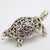 Silver Vintage Italian Handmade Genuine Silver Perforated Turtle Figurine Miniature For Sale - Image 8 of 12