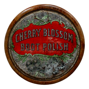 Cherry Blossom Boot Polish Advertising Sign, 1910s