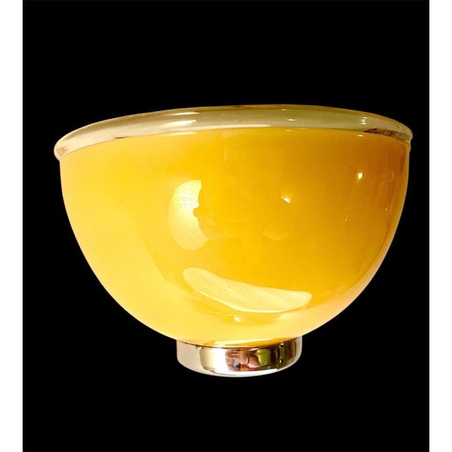 These are murano glass wall lights with gold glass chrome metal bracket, from the production of vm 'artemide murano',...