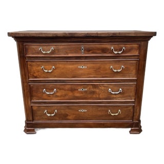 French 19th Century Louis Philippe Walnut Chest of Drawers or Commode For Sale