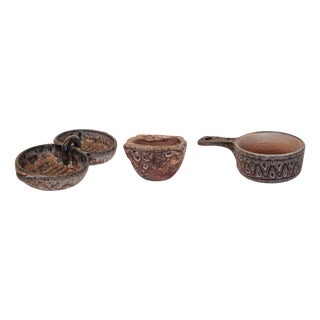 Vallauris Set of Bowls by Jean Austruy, 1960s, Set of 3 For Sale
