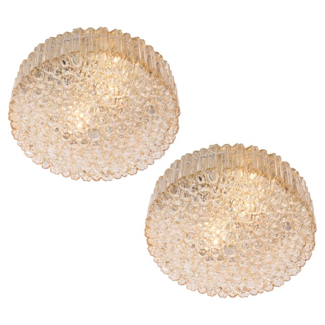 Large Bubble Glass Flush Mount from Limburg, Germany, 1970s For Sale - Image 11 of 11