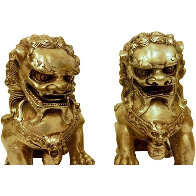 Cast Metal Foo Dogs A Pair Chairish