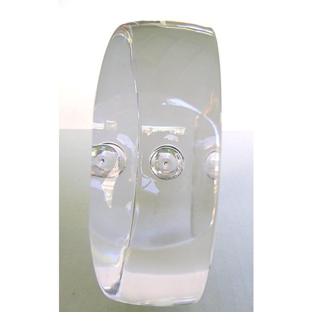 Vintage Never Used Set of 3 Val St Lambert Crystal "Beaulieu" Candleholders Belgium 1970s For Sale - Image 9 of 15