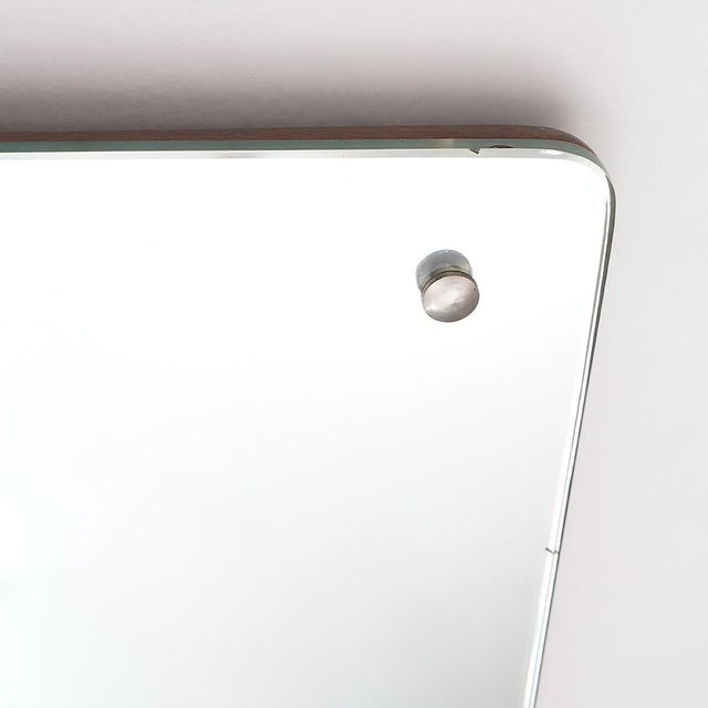 Silver Rectangular Wall Mirror, 1950s For Sale - Image 8 of 13