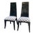 1980s Pair of Black Tessellated Stone Chairs For Sale