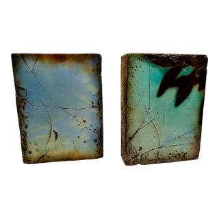 Vintage Sid Dickens Cerulean Sea and Aquamarine Memory Blocks (Retired) - Set of 2 For Sale