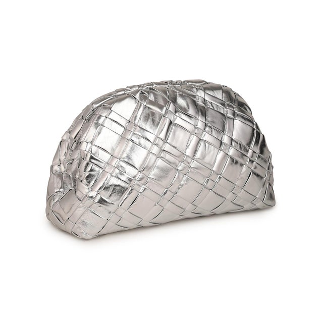 The AYA Frame Clutch is crafted from handwoven soft silver leather, giving it a luxe yet effortless feel. Compact and...