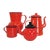 Enamelled Metal Jug & Teapot Set, 1950s, Set of 4 For Sale