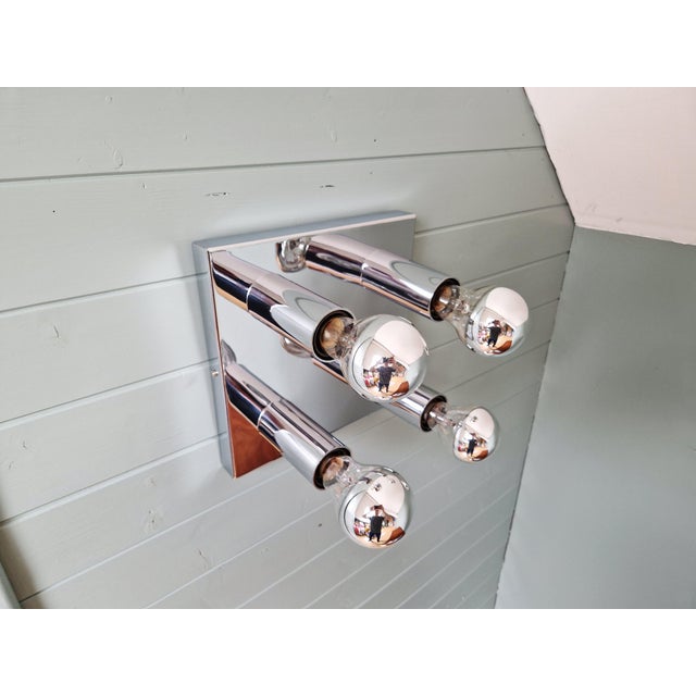 Space Age Tubular Chrome Metal Ceiling Light, 1970s For Sale - Image 13 of 18