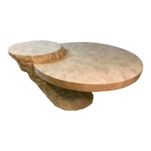 1970s Modern Tessellated & Natural Marble Coffee Table