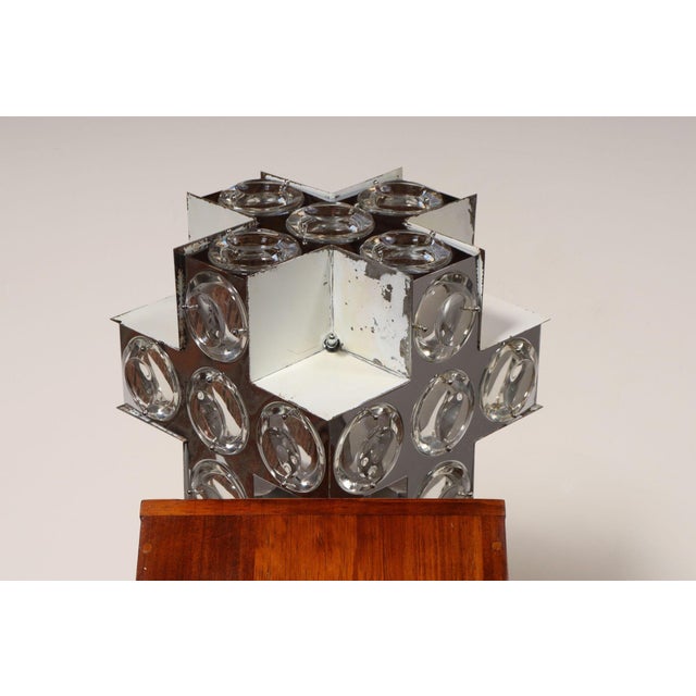 Vintage Italian Modernist "Stilkronen" Chrome Table Lamp by Oscar Torlasco For Sale - Image 18 of 18