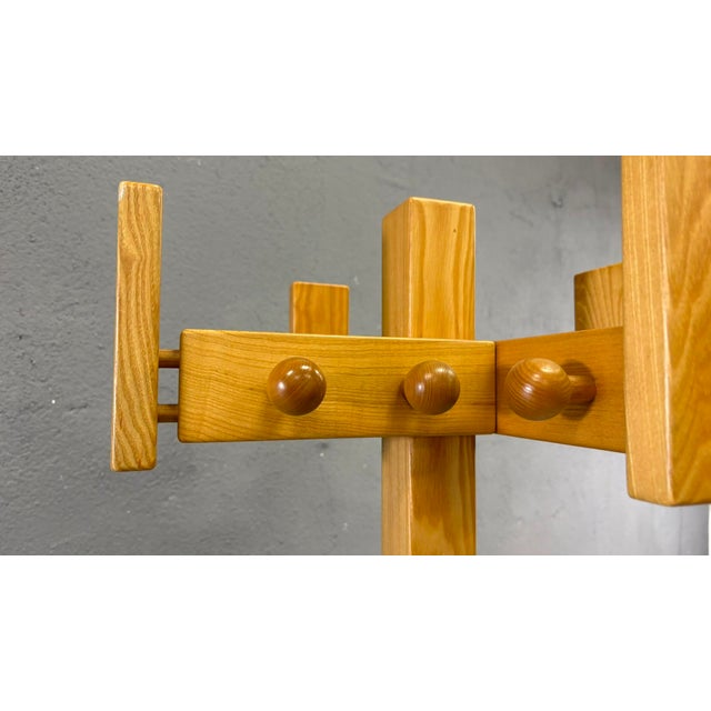 Mid-Century Modern Mid-Century Freestanding Pine Coat Rack in Wood, Europe, 1970s For Sale - Image 3 of 13