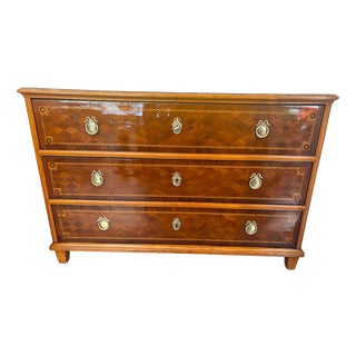 Josephine Chest of Drawers in Brass and Yew For Sale