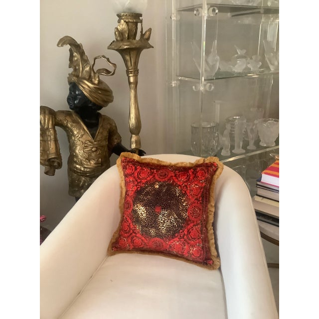 Italian Versace Style Custom Made XL Pillows - a Pair For Sale - Image 3 of 12