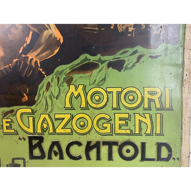 Italian Tin Advertising Sign from Bachtold Engines For Sale - Image 18 of 18