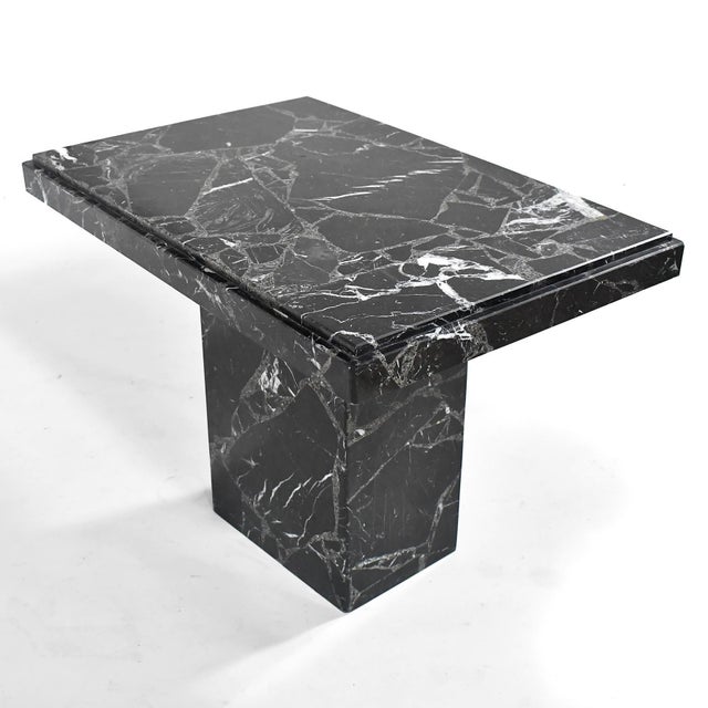 Black 1980s Marble Side Table Attributed to Ello For Sale - Image 8 of 11