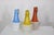 Mid-Century Modern Italian Red, Yellow and Blue Glass Pendant Lights in the Style of Vitosi, 1960s, Set of 3 For Sale - Image 3 of 18