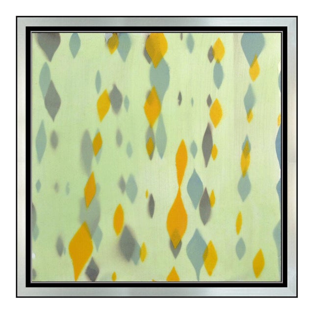 Late 20th Century Raining Blue and Yellow, Susan Dory For Sale