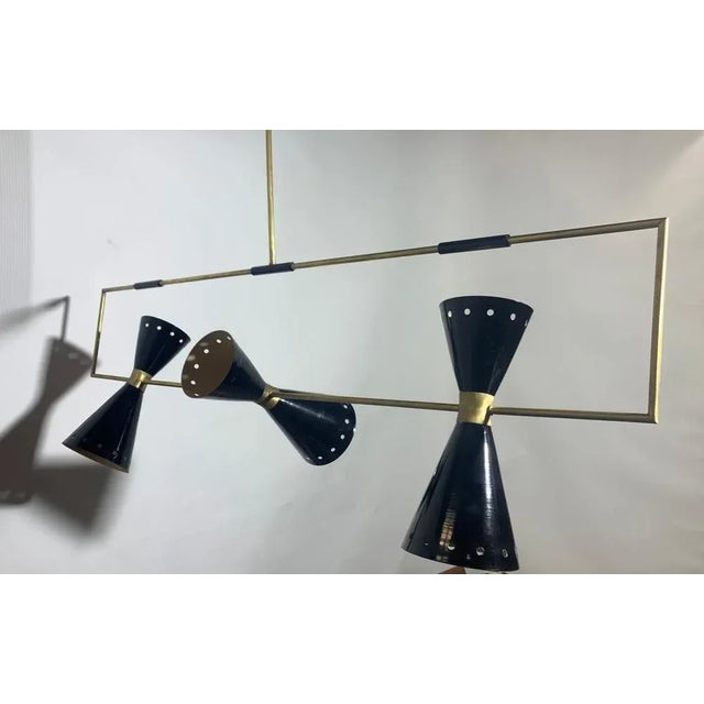 Metal Mid-Century Ceiling Lamp, 1950s For Sale - Image 7 of 11