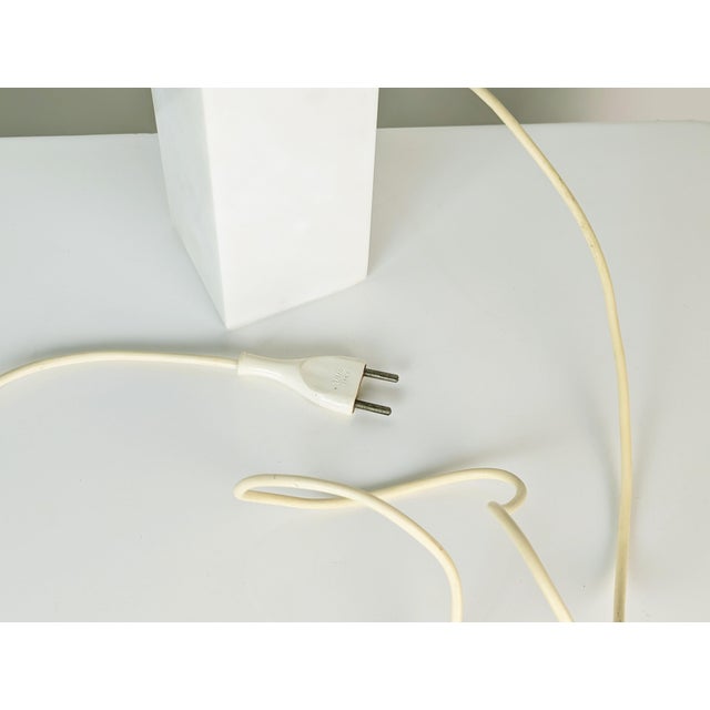 Metal Italian Lamps in White and Black Marble from Maison Jansen, 1960s, Set of 2 For Sale - Image 7 of 18