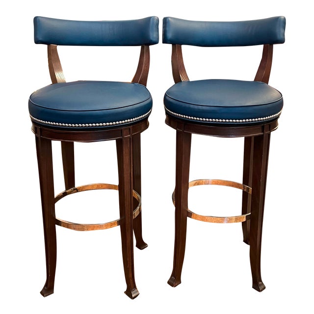 Hickory Chair Newbury Swivel Bar Stools a Pair Chairish