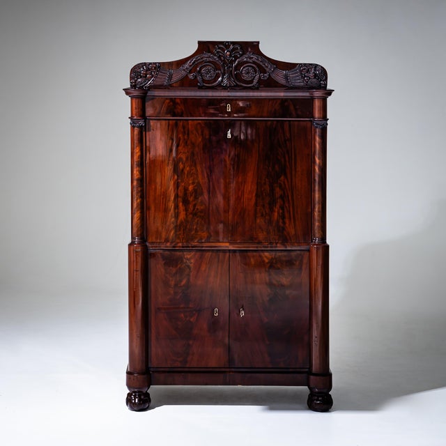 Louis Philippe Secretaire in Mahogany For Sale - Image 18 of 18
