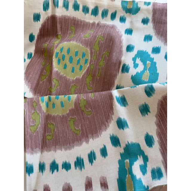 Linen Brunschwig & Fils ‘Samarkand’ Fabric-Custom Color 2 Yds- Ikat Fabric For Sale - Image 8 of 8