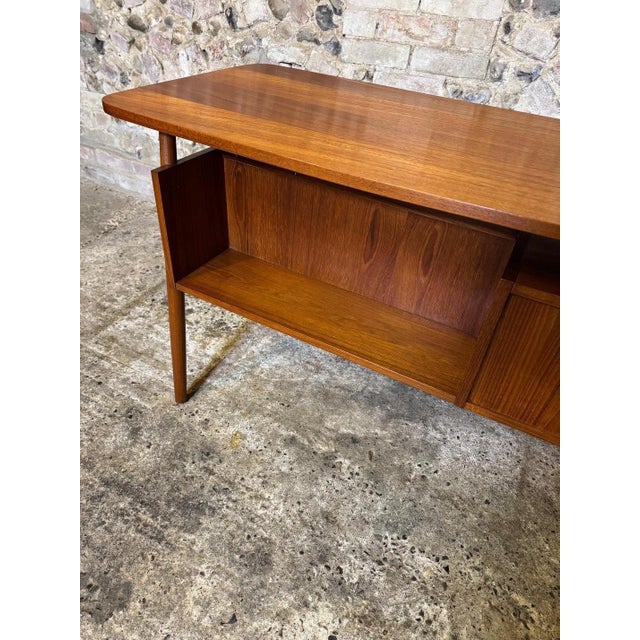 Small Vintage Danish Teak Desk by Gunnar Nielsen for Tibergaard, 1960 For Sale - Image 14 of 18