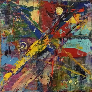 “AS030323” Contemporary Original Abstract Study Painting on Stretched Canvas
