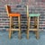 Mid 20th Century Pair of Ranch Oak Rustic Leather and Wood Bar Stools For Sale - Image 5 of 12