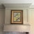 Vintage framed still life painting with fruit, a candlestick & bowl in blues and yellow. Signed by the artist. Perfect...
